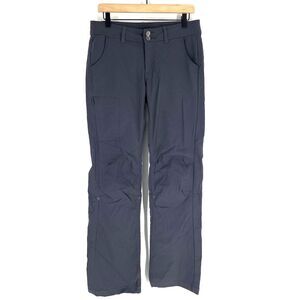Prana Halle Pants Size 8 Womens Gray Nylon Hiking Outdoor Roll Up Convertible